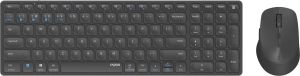 Wireless Keyboard Set RAPOO 9700M, Multi mode, Bluetooth, 2.4Ghz, Dark gray
