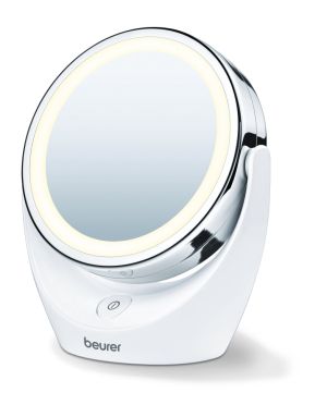 Козметично огледало Beurer BS 49 lluminated cosmetic mirror; 12 LEDs; 5 x zoom; 2 mirrors; 11 cm