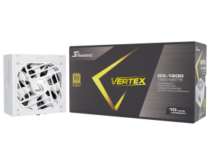 Power Supply SEASONIC VERTEX GX-1200 1200W White, 80+ Gold PCIe 5.0, Fully Modular