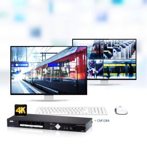 ATEN CM1284, 4-Port USB 4K HDMI Multi-View KVMP Switch