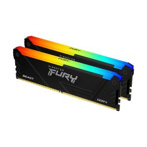 Memorie Kingston FURY Beast Black RGB 64GB(2x32GB) DDR4 3600MHz CL18, KF436C18BB2AK2/64