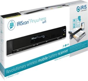 Scaner portabil IRIS IRIScan Anywhere 6 Wifi, A4, USB-C, Negru