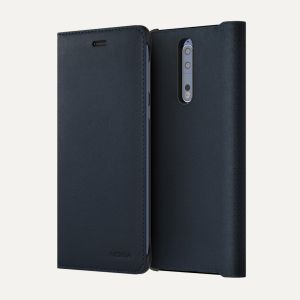 NOKIA 8 LEATHER FLIP COVER BLUE