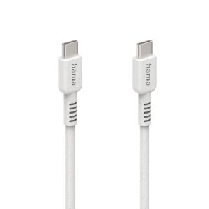 Cablu de incarcare HAMA "Eco", USB-C - USB-C, 1 m, alb