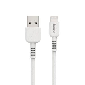Hama "Eco" Charging Cable, USB-A - Lightning, 1 m, white