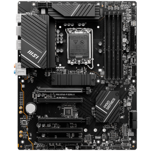 MSI Main Board Desktop PRO B760-P DDR4 II (LGA 1700, 4xDDR4,max 5333 OC, 5xPCI-E X16, 4xSATA6g, 2xM.2, RAID, 6xUSB3.2 Gen1, 4xUSB2.0, DP, HDMI, 7.1 Audio, 2.5LAN) ATX