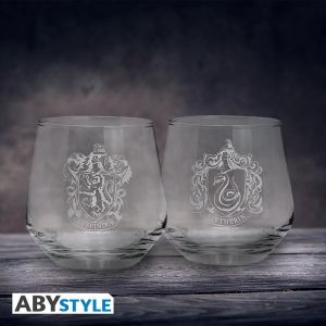 ABYSTYLE HARRY POTTER 2 Glass Set Gryffindor & Slytherin
