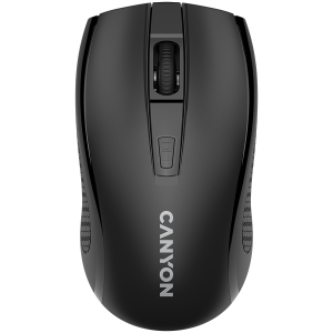 CANYON MW-7, 2.4Ghz wireless mouse, 6 buttons, DPI 800/1200/1600, with 1 AA battery ,size 110*60*37mm,58g,black
