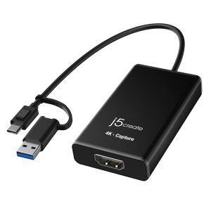 Adaptor de captură j5create JVA11, HDMI - USB-C, 4K, negru