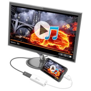 Видео адаптер j5create JUA165C, За андроид, USB-C/USB-B мъжко - HDMI женско, Бял