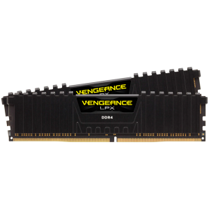Corsair DDR4, 3200MHz 16GB 2x8GB Dimm, Unbuffered, 16-20-20-38, XMP 2.0, Vengeance LPX black Heatspreader, Black PCB, 1.35V, EAN:0840006608530