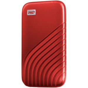 WD 2TB My Passport SSD - SSD portabil, viteze de citire de până la 1050 MB/s și scriere de 1000 MB/s, USB 3.2 Gen 2 - roșu, EAN: 619659184599