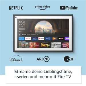 Difuzor inteligent Amazon Echo Show 15, ecran tactil, Fire TV, negru