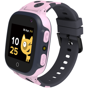 CANYON Sandy KW-34, Kids smartwatch, 1.44 inch colorful screen, GPS function, Nano SIM card, 32+32MB, GSM(850/900/1800/1900MHz), 400mAh battery, compatibility with iOS and android, Pink, host: 52.9 *40.3*14.8mm, strap: 230*20mm, 42g