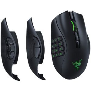 Razer Naga Pro Wireless Gaming Mouse, Up to 150 Hours battery life, Razer Chroma RGB, Optical sensor, 20,000 DPI, Speedflex Cable, 3 Swappable Side Plates, Up to 19+1 Programmable Buttons