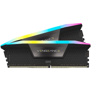 Corsair DDR5, 6400MT/s 32GB 2x16GB DIMM, Unbuffered, 32-40-40-84, Std PMIC, XMP 3.0, VENGEANCE RGB DDR5 Black Heatspreader, RGB LED, 1.4V, EAN:0840006602002