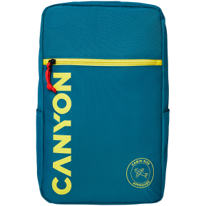 CANYON CSZ-02, rucsac dimensiune cabină pentru laptop de 15,6 inchi, poliester, verde închis