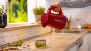 Electric kettle Bosch TWK4M224, MyMoment Plastic Kettle, 2400 W, 1.7 l, Interior light, Cup indicator, Limescale filter, Triple safety function, Red