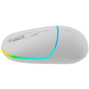 CANYON MW-22, 2 in 1 Wireless optical mouse with 4 buttons,Silent switch for right/left keys,DPI 800/1200/1600, 2 mode(BT/ 2.4GHz),  650mAh Li-poly battery,RGB backlight,Snow white, cable length 0.8m, 110*62*34.2mm, 0.085kg