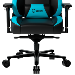 LORGAR Base 311, Gaming chair, PU eco-leather, 1.8 mm metal frame, multiblock mechanism, 4D armrests, 5 Star aluminum base, Class-4 gas lift, 75mm PU casters, Black + blue