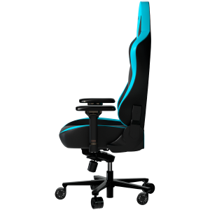 LORGAR Base 311, Gaming chair, PU eco-leather, 1.8 mm metal frame, multiblock mechanism, 4D armrests, 5 Star aluminum base, Class-4 gas lift, 75mm PU casters, Black + blue