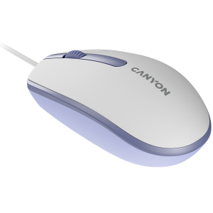 Canyon Wired optical mouse with 3 buttons, DPI 1000, with 1.5M USB cable, White lavender, 65*115*40mm, 0.1kg