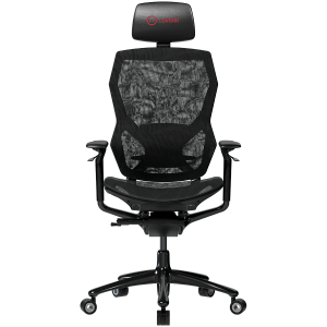 LORGAR Grace 855, Gaming chair, Mesh material, aluminum frame, multiblock mechanism, 3D armrests, 5 Star aluminum base, Class-4 gas lift, 60mm PU casters, Black