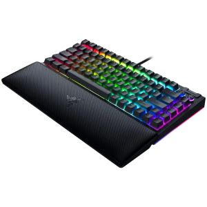 Razer BlackWidow V4 75%, Gaming Keyboard, US Layout, Razer Chroma RGB, Hot-swappable Design, Detachable Type C Cable, PCB & Case sound dampening foam, Up to 8,000 Hz polling rate, Doubleshot ABS Keycaps, Magnetic Plush Leatherette