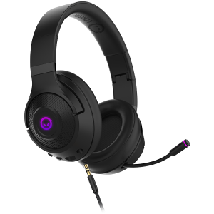LORGAR Noah 701, gaming headset with microphone, 2.4GHz USB dongle + BT 5.1 Realtek 8763, battery 1000mAh, type-C charging cable 0.8m, audio cable 1.5m, size: 195*185*80mm, 0.28kg. Black