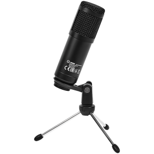 LORGAR Soner 313, Gaming Microphone, USB condenser microphone with Volume Knob & Echo Knob, Frequency Response: 80 Hz—17 kHz, including 1x Microphone, 1 x 2.5M USB Cable, 1 x Tripod Stand, dimensions: Ø47.4*158.2* 48.1mm, weight: 243.0g, Black