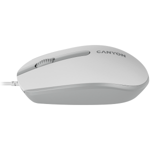 Canyon Wired optical mouse with 3 buttons, DPI 1000, with 1.5M USB cable, White grey, 65*115*40mm, 0.1kg