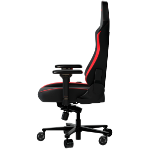 LORGAR Embrace 533, Gaming chair, PU eco-leather, 1.8 mm metal frame, multiblock mechanism, 4D armrests, 5 Star aluminum base, Class-4 gas lift, 75mm PU casters, Black + red
