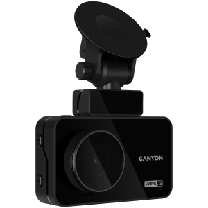 Canyon DVR10GPS, 3.0'' IPS (640x360), FHD 1920x1080@60fps, NTK96675, 2 MP CMOS Sony Starvis IMX307 image sensor, 2 MP camera, 136° Viewing Angle, Wi-Fi, GPS, Video camera database, USB Type-C , Supercapacitor, Night Vision, Motion Detect