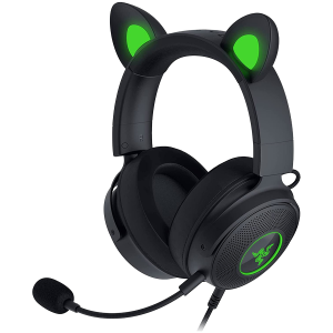 Razer Kraken Kitty V2 Pro, Gaming Wired Headset, Razer Chroma RGB, Stream Reactive Lighting, Docked Mode, 50 mm audio drivers, USB, Passive noise-canceling Microphone, Volume Control