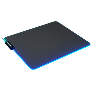 COUGAR Neon, Mouse Pad Gaming RGB, Design HD Textura, Bord de iluminat cusut + 4 mm grosime, Baza din cauciuc anti-alunecare in forma de unda, Pânză / Cauciuc natural, 350 x 300 x 4 mm
