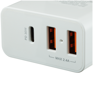 CANYON charger H-08 PD 30W USB-C 2USB-A White