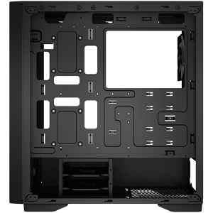 DeepCool MATREXX 50 MESH 4FS, Turn Mid, Mini-ITX/Micro-ATX/ATX/E-ATX, 1xUSB3.0, 2xUSB2.0, 1xAudio, 4x ventilatoare LED tricolore de 120 mm, sticlă securizată, panou plasă, negru