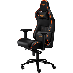 CANYON Corax GС-5, Gaming chair, PU leather, Cold molded foam, Metal Frame , Frog mechanism, 90-165 dgree, 4D armrest, Tilt Lock, Class 4 gas lift, metal 5 Stars Base, 60mm PU caster,black+Orange.