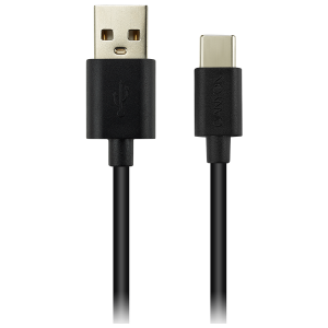 CANYON UC-2, cablu standard USB 2.0 tip C, ieșire de alimentare și date, 5V 1A, OD 3,2 mm, manta PVC, 2 m, negru, 0,036 kg