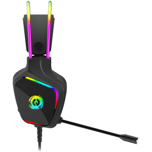 CANYON Darkless GH-9A, RGB gaming headset with Microphone, Microphone frequency response: 20HZ~20KHZ, ABS+ PU leather, USB*1*3.5MM jack plug, 2.0M PVC cable, weight:280g, black
