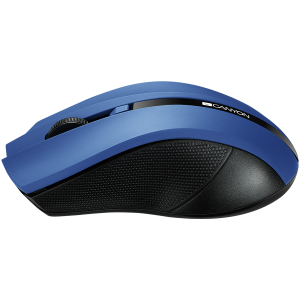CANYON MW-5, Mouse optic fără fir de 2,4 GHz cu 4 butoane, DPI 800/1200/1600, Albastru, 122*69*40mm, 0,067kg
