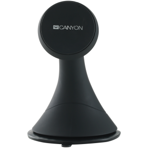 CANYON CH-6, Car Holder for Smartphones, magnetic suction function, with 2 plates(rectangle/circle), black, 97*67.5*107mm 0.068kg