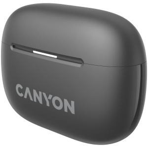 CANYON OnGo TWS-10 ANC+ENC, căști Bluetooth, microfon, BT v5.3 BT8922F, răspuns în frecvență: 20Hz-20kHz, baterie Căști 40mAh*2+carcă de încărcare 500mAH, lungime cablu tip C 24cm, dimensiune 63,97*265. mm 42,5 g, negru