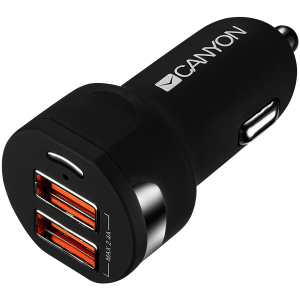 CANYON car charger C-04 2.4A/2USB-A Black