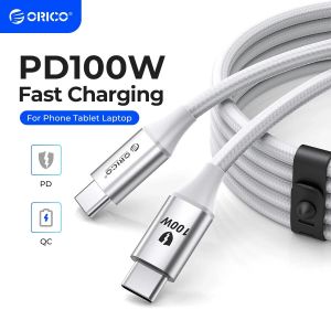 Orico Cable USB C-to-C PD 100W Charging 1.0m Black - CDX-100CC-BK