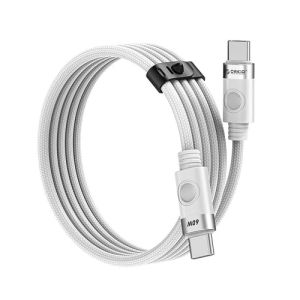 Cablu Orico Cablu USB C-la-C PD 60W Încărcare 1,0m Alb - CDX-60CC-WH