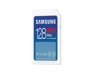 Карта памет Samsung PRO Plus, SD Card, 128GB, Бяла