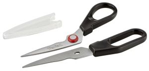Scissors Tefal K2071314, Ingenio, Kitchen scissors, Kitchen tools, Stainless steel, 30.2x13.4x3.6cm, Up to 230°C, Dishwasher safe, black