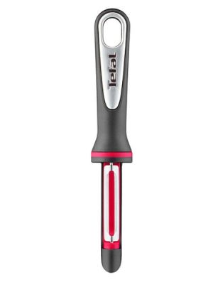Peeler Tefal K2071014, Ingenio, Peeler, Kitchen tool, Stainless steel blades, 30x9.8x3.6cm, Up to 230°C, Dishwasher safe, black and red
