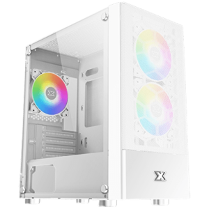 Oreo Arctic White EN47772, M-ATX, USB3.0x1+USB2.0x2, Meshed Grill FP, Stânga TG, 3PCS X24F Arctic Fixed RGB Fan